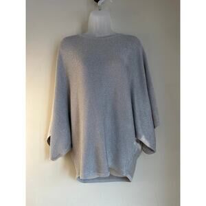 Soma large metallic silver gray dolman sweater‎